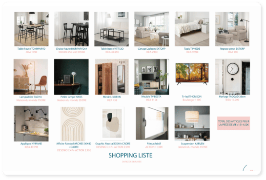 Amenagement-Location-meublee-Shoping list
