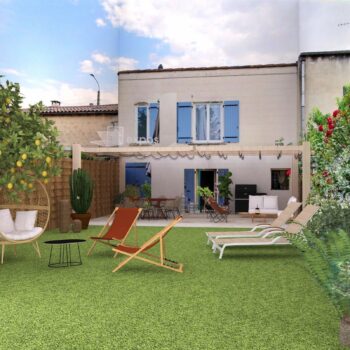 Terrasse et jardin lumineux
