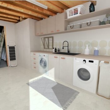 Buanderie tomettes/ciment
