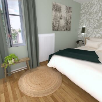 Chambre au style végétal
